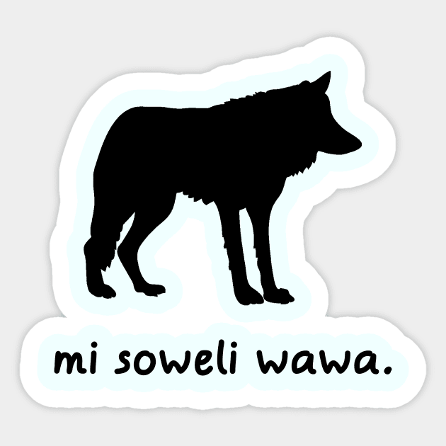 I'm A Wolf (Toki Pona) Sticker by dikleyt